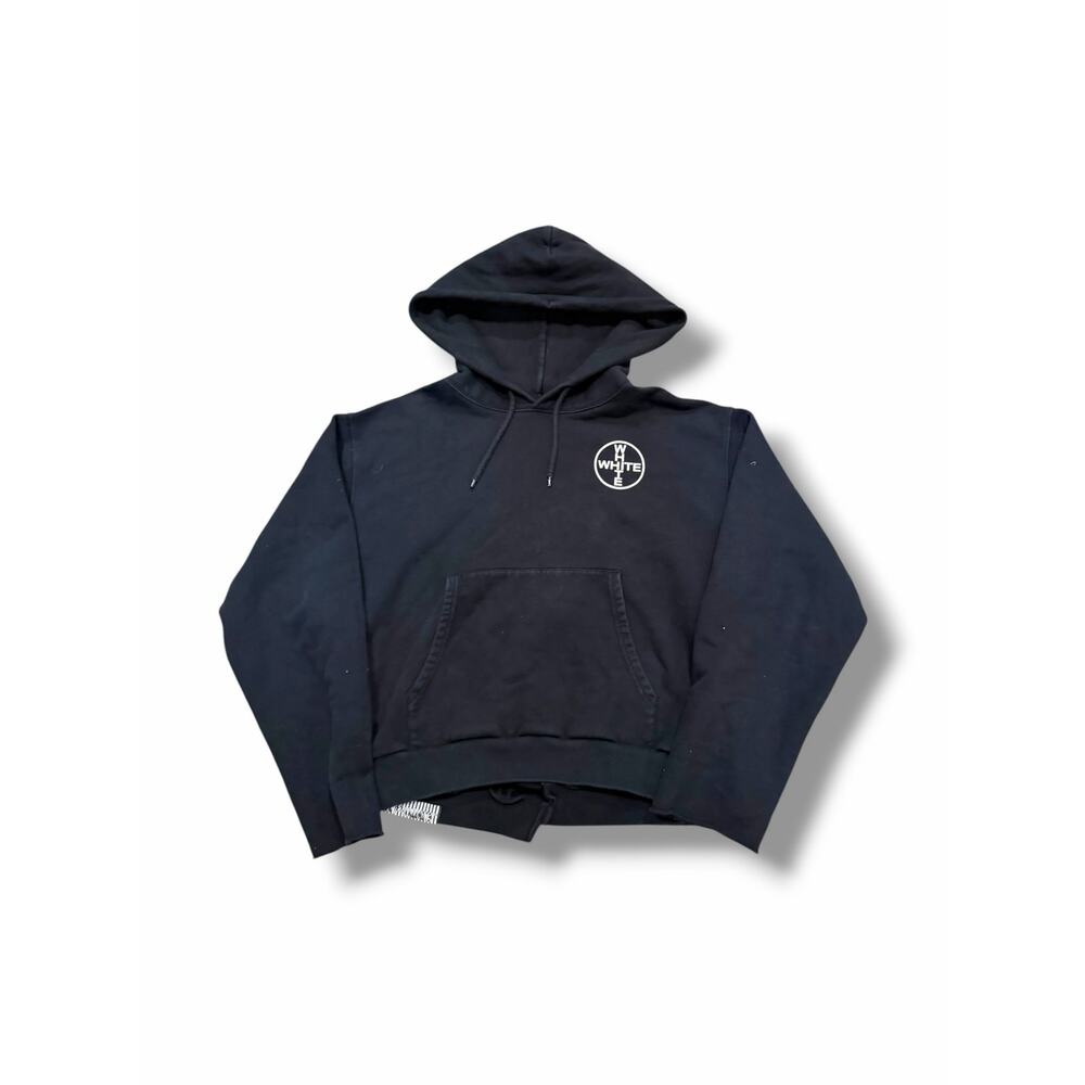 Off-White Circle Logo Hoodie in Black | Size XL